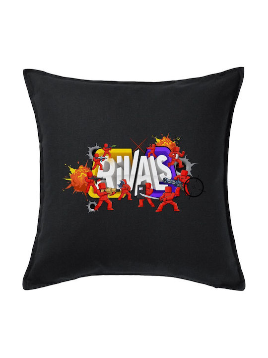 Roblox Rivals Kids Throw Pillow Black 100% Cotton Filled 50x50cm