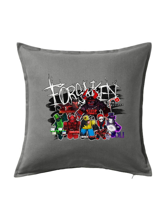 Roblox Forsaken Kids Throw Pillow Gray 100% Cotton Filling 50x50cm