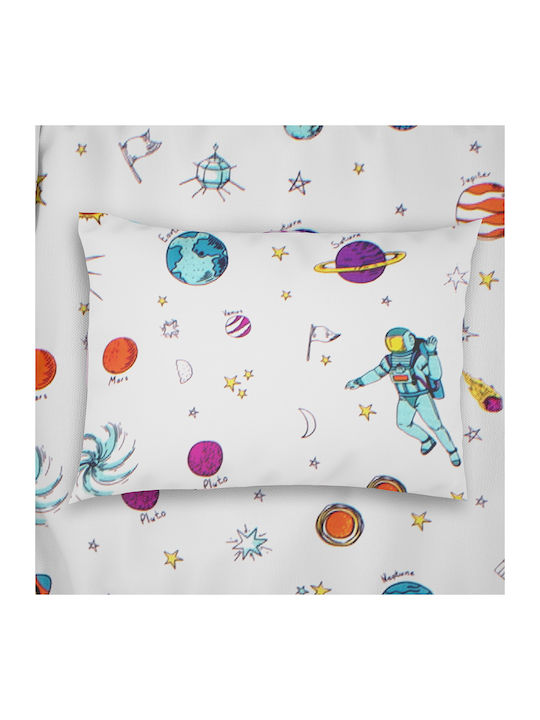 Dimcol Space 188 Kids Cotton Pillowcase Set 50x70cm White