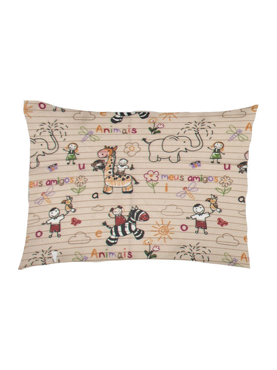 Dimcol Africa Kids Cotton Pillowcase 50x70cm 145 Beige 1925853110214580
