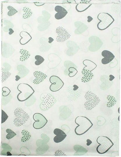 Dimcol Hearts Kids Cotton Pillowcase 50x70cm 10 Green 1925813107801081