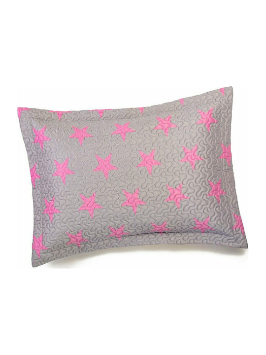 Melinen Star Σετ Παιδικές Μαξιλαροθήκες 50x70εκ. Pink - Grey