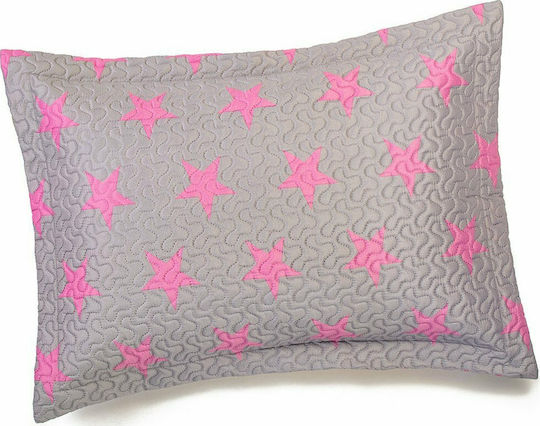 Melinen Star Kids Pillowcase Set 50x70cm Pink - Grey
