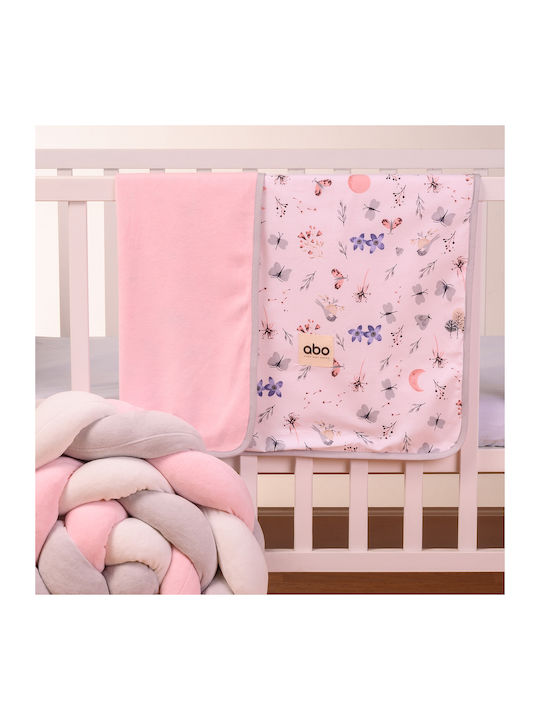 abo Decke Wickeltücher für Kinderzimmer Samt Rosa 90x90cm