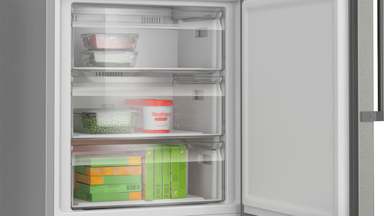 Bosch Ψυγειοκαταψύκτης 440lt Total NoFrost Υ203xΠ70xΒ66.7εκ. Inox KGN497ICT