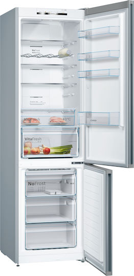 Bosch Fridge-Freezer 368lt Total NoFrost H203xW60xD66cm Gray KGN39VIEB