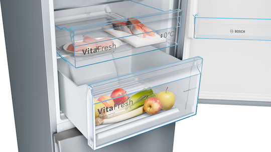 Bosch Fridge-Freezer 368lt Total NoFrost H203xW60xD66cm Gray KGN39VIEB