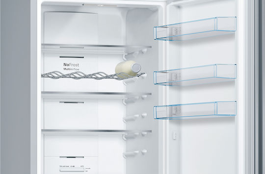 Bosch Fridge-Freezer 368lt Total NoFrost H203xW60xD66cm Gray KGN39VIEB