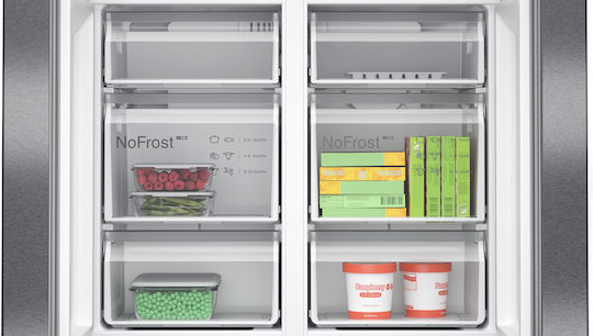 Bosch Side-by-Side Kühlschrank 605Es Total NoFrost H183xB91xT73.1cm. Schwarz KFN96AXEA