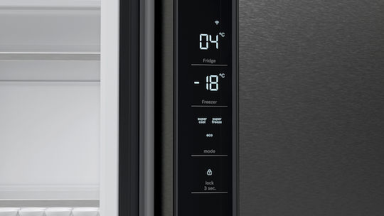 Bosch Side-by-Side Kühlschrank 605Es Total NoFrost H183xB91xT73.1cm. Schwarz KFN96AXEA