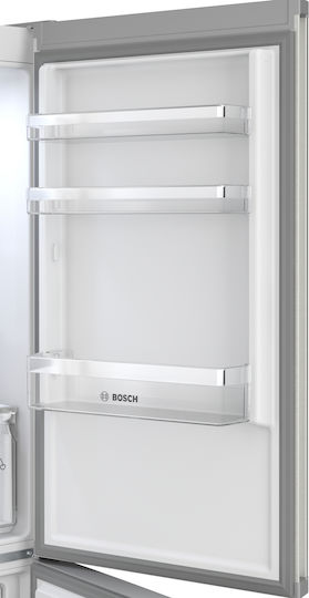 Bosch Ψυγειοκαταψύκτης 321lt Total NoFrost Υ186xΠ60xΒ66.5εκ. Inox KGN362IDF
