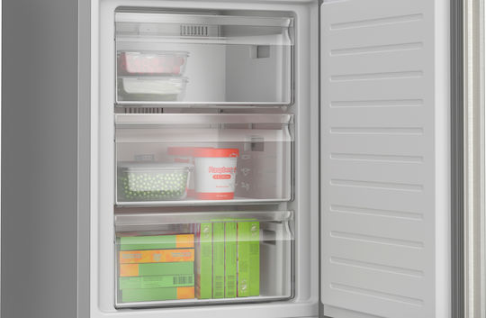 Bosch Ψυγειοκαταψύκτης 321lt Total NoFrost Υ186xΠ60xΒ66.5εκ. Inox KGN362IDF