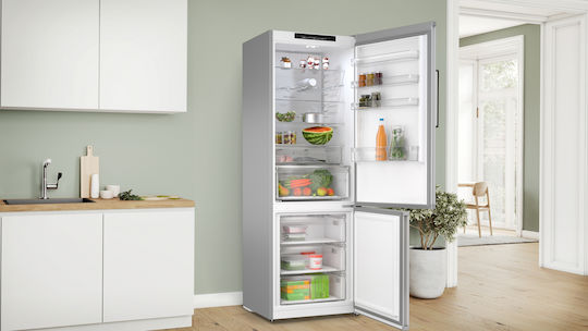 Bosch Frigider-congelator Total NoFrost Înălțime203xLățime70xAdâncime66.7cm Gri KGN492LAF