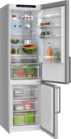 Bosch Ψυγειοκαταψύκτης 363lt Total NoFrost Υ203xΠ60xΒ66.5εκ. Inox KGN39VIBT