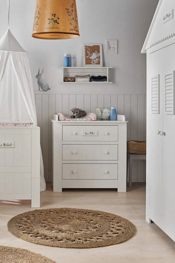 Pinio Sertar 3 sertare Marsylia White