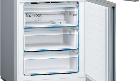 Bosch Ψυγειοκαταψύκτης 438lt Total NoFrost Υ203xΠ70xΒ67εκ. Brushed Steel Anti-Fingerprint KGN49XIEA