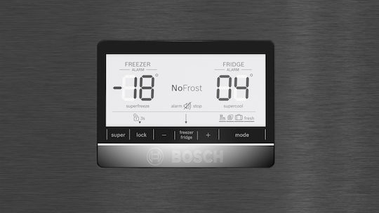 Bosch Ψυγειοκαταψύκτης 526lt Total NoFrost Υ186xΠ75xΒ80εκ. Μαύρος KGN76AXDR