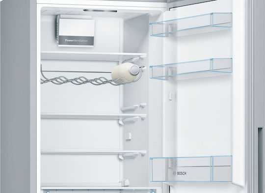 Bosch Fridge-Freezer 308lt H186xW60xD65cm Metal Look KGV36VLEAS