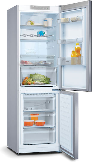 Pitsos Ψυγειοκαταψύκτης 326lt Total NoFrost Υ186xΠ60xΒ66εκ. Inox PKNB36VIE3