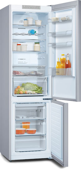 Pitsos Ψυγειοκαταψύκτης 368lt Total NoFrost Υ203xΠ60xΒ66εκ. Inox PKNB39VLE2