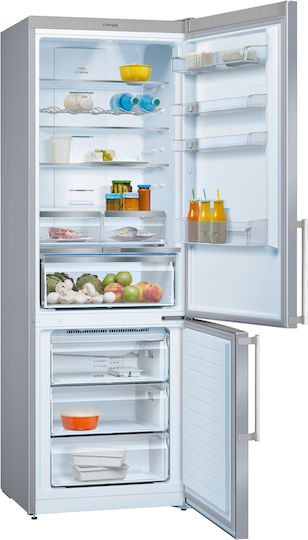 Pitsos Fridge-Freezer 438lt Total NoFrost H203xW70xD67cm Inox PKNB49XIDP