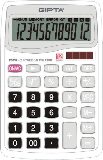 Gipta Calculator De Birou 12 Cifre În Culoare Albă