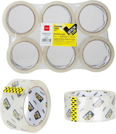Deli Ταινία Συσκευασίας Χαμηλού Θορύβου 48mm x 66m Διάφανη