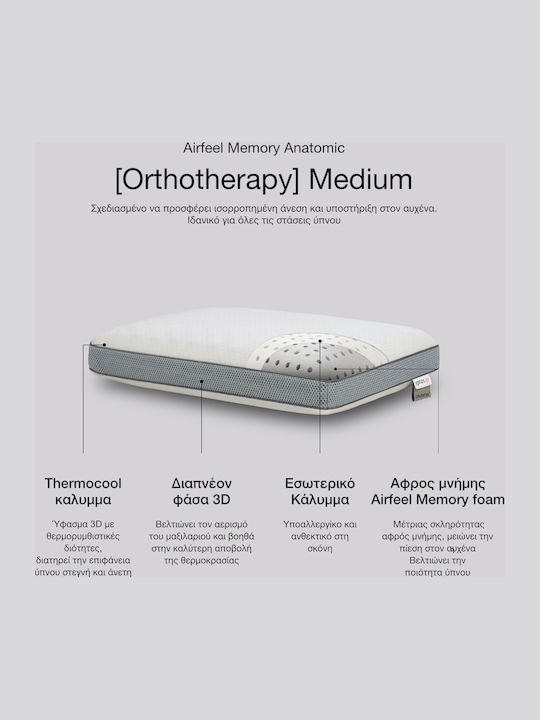 Ypnos Kopfkissen Memory-Schaum Anatomisch 40x60x12cm