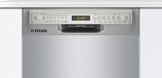 Pitsos Freestanding Dishwasher with Wi-Fi for 9 Place Settings W45xH84.5cm Inox