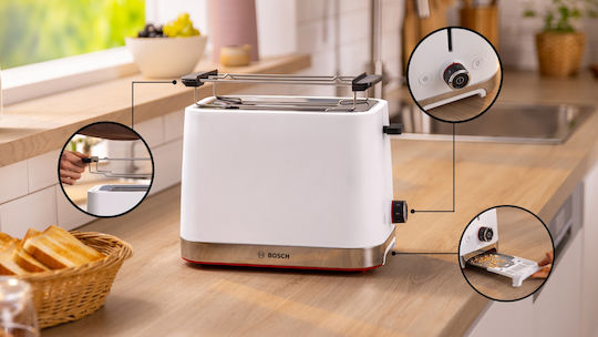 Bosch Mymoment Тостер Двуместна 950W Бяла