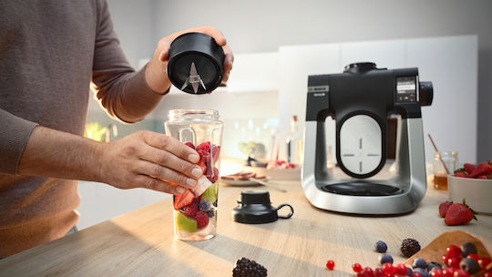 Bosch To-Go-Flasche + Messer kompatibel mit Bosch Vitapower Blender Serie 4 Serie 2