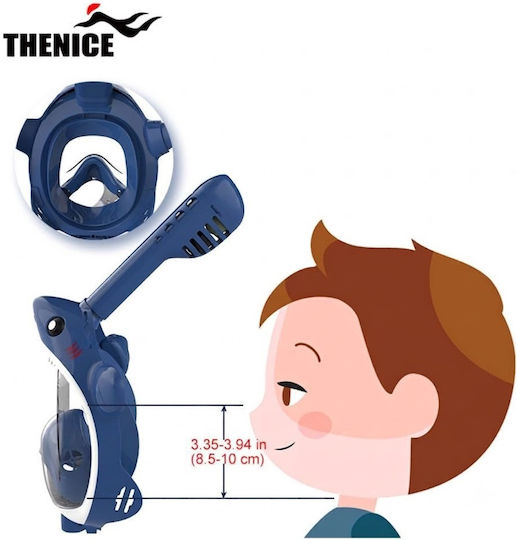 Thenice KF-3 Μάσκα Θαλάσσης Full Face Παιδική Baby Shark