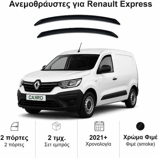Heko Комплект Ветробрани Dark Fime за Renault Express 2021+ 2бр
