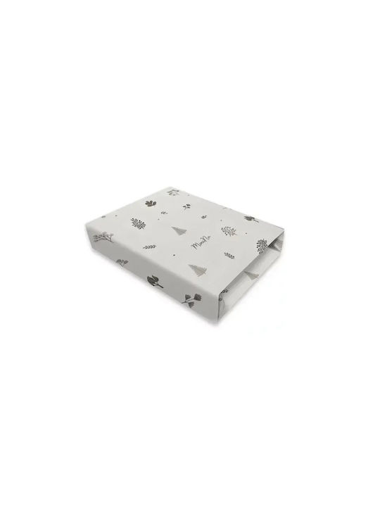 MimiNu Lenjerie De Patut Bebe Pentru Patut Din Bumbac Cu Cauciuc Bej 160x80 Cm