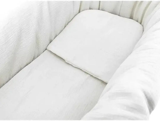 Qmini Qmini Baby Bettwäsche-Set Für Wiege Cremé