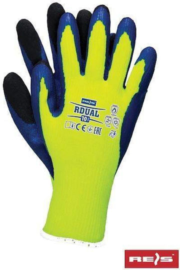 Reis Mănuși de Lucru Albastre din Poliester/Latex