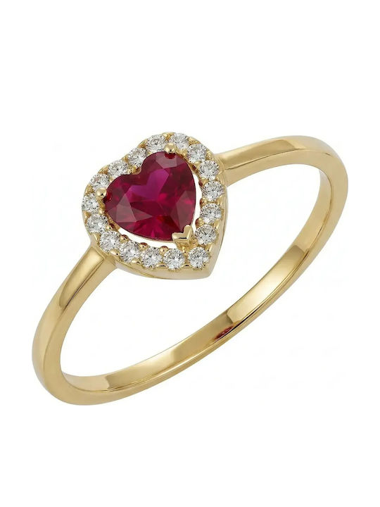 Women's Ring with Zircon from 9K Gold Women's Ring with Zircon from 9K Gold