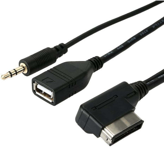 Cablu adaptor Ami Mmi Usb Aux Jack 3.5 Mm Audi A3 S4 A5 S5 A6 S6 A7 A8 Q5 Q7 R8 Seat Skoda Vw