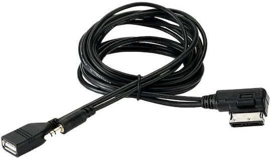 Cablu adaptor Ami Mmi Usb Aux Jack 3.5 Mm Audi A3 S4 A5 S5 A6 S6 A7 A8 Q5 Q7 R8 Seat Skoda Vw