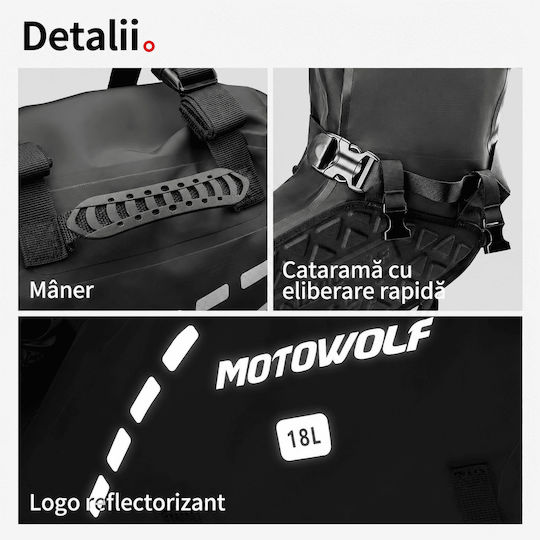 Motowolf Set de saci de șa pentru motocicletă 28lt în culoare neagră