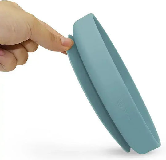 Petite & Mars Farfurie Pentru Copii Din Silicon Albastră