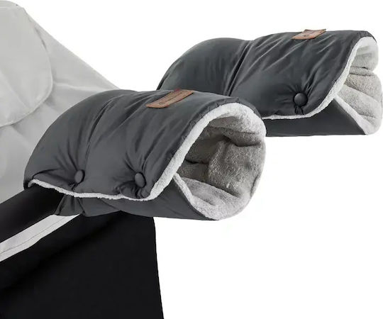 Petite & Mars Jibot Sac de Cărucior Impermeabil Gri cu Căptușeală Fleece 100x48cm