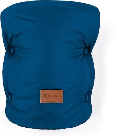 Petite & Mars Stroller Footmuff Waterproof Blue with Fleece Lining 100x48cm