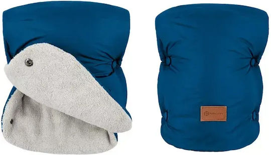 Petite & Mars Stroller Footmuff Waterproof Blue with Fleece Lining 100x48cm