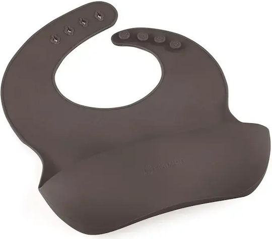 Petite & Mars Babici Pentru Bebeluşi Din Silicon Cu Buzunar Bitter Cocoa Pentru 6 Luni+
