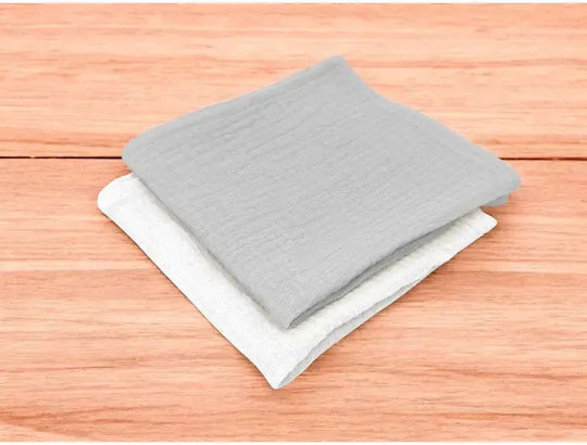 Qmini Baby Burp Cloth Multicolor 30x30 cm 2 Bucăți