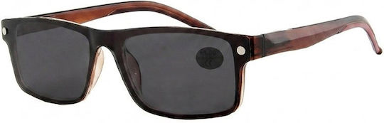 Aegean Dolphin Clip-On Lesebrillen +4.00 in Braun Farbe Dolphin-10700-brown-400_33986