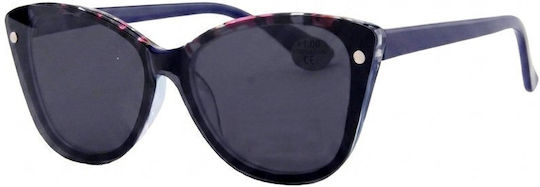 Aegean Dolphin Clip-On Damen Lesebrillen +4.00 in Blau Farbe Dolphin-10698-Blue-400_33866