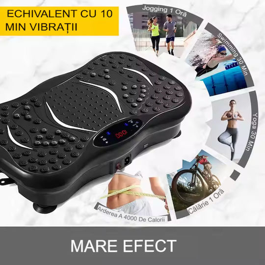 Aparat de Masaj pentru Talie, Spate, Picioare și Corp cu Vibrație Negru