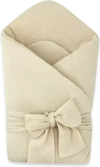 Qmini Pătură Pepinieră Swaddling Bambus Bej 35x35 cm Qmini Pătură Pepinieră Swaddling Bambus Bej 35x35 cm